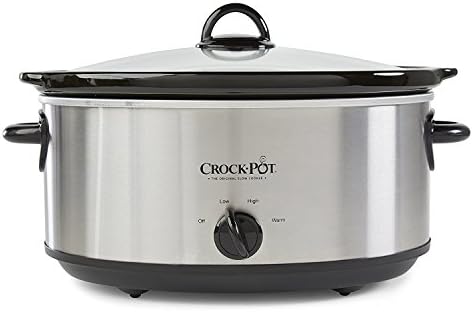 Crock-Pot 7 Quart Oval Manual Slow Cooker – Stainless Steel Plus C6B71