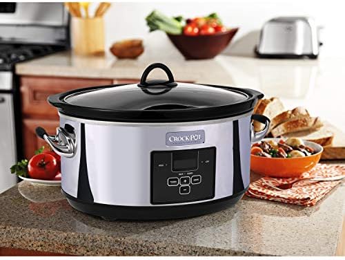 Crock-Pot 7 Quart Programmable Slow Cooker – Polished Platinum Choice C6B80
