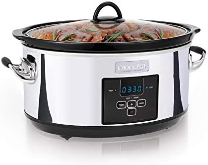 Crock-Pot 7 Quart Programmable Slow Cooker – Polished Platinum Choice C6B80