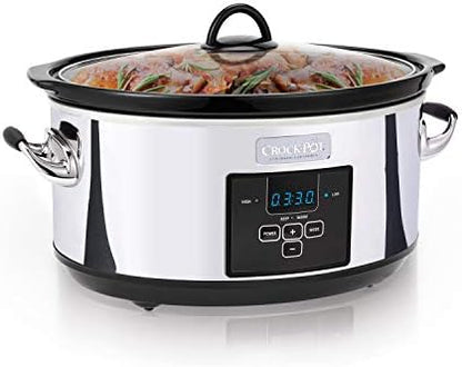 Crock-Pot 7 Quart Programmable Slow Cooker – Polished Platinum Choice C6B80