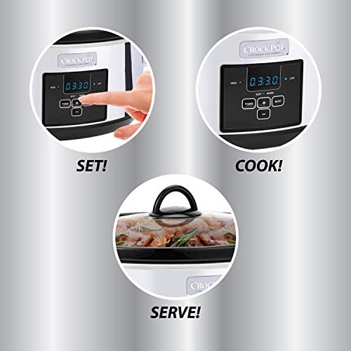 Crock-Pot 7 Quart Programmable Slow Cooker – Polished Platinum Choice C6B80
