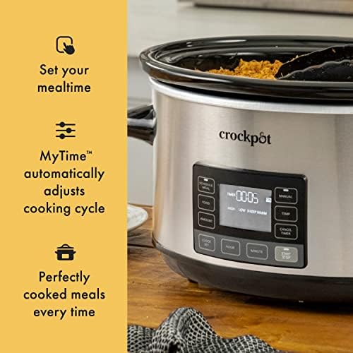 Crock-Pot 7 Quart Portable Programmable Slow Cooker with Timer Prime C6B35