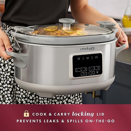 Crock-Pot 7 Quart Programmable Cook & Carry Slow Cooker Plus C6B86