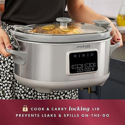 Crock-Pot 7 Quart Programmable Cook & Carry Slow Cooker Plus C6B86