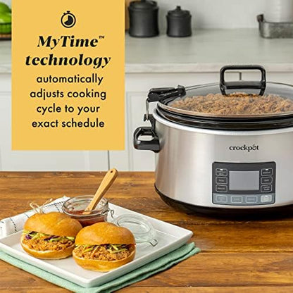 Crock-Pot 7 Quart Portable Programmable Slow Cooker with Timer Prime C6B35