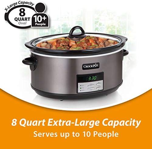 Crock-Pot 8 Quart Programmable Slow Cooker with Auto Warm Daily C6B11