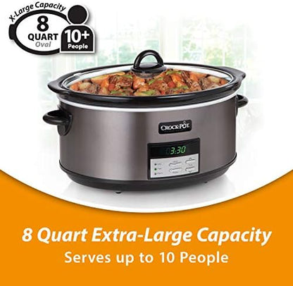 Crock-Pot 8 Quart Programmable Slow Cooker with Auto Warm Daily C6B11