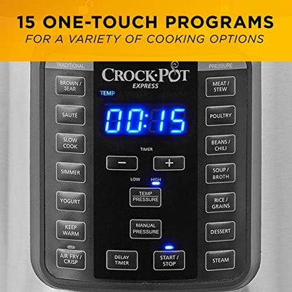 Crock-Pot Express Crisp 8 Quart 10-in-1 Pressure Cooker Prime C6B80