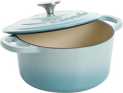 Crock-Pot 3 Quart Enameled Cast Iron Dutch Oven – Aqua Classic C6B90