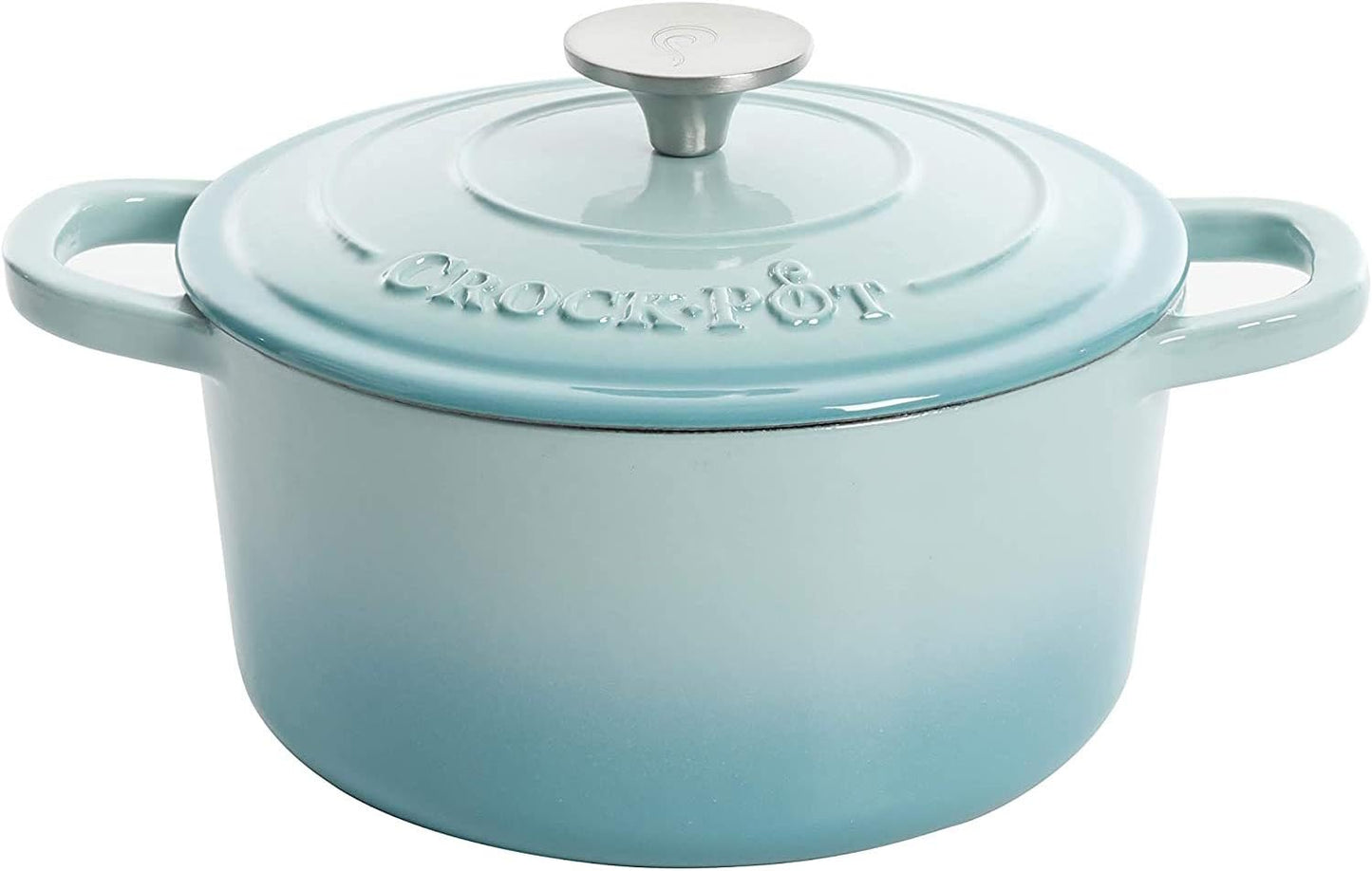 Crock-Pot 3 Quart Enameled Cast Iron Dutch Oven – Aqua Classic C6B90